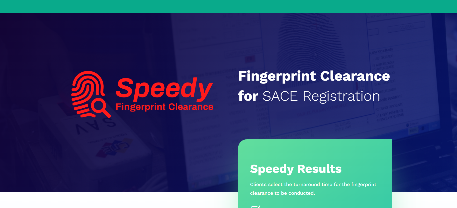Speedy Fingerprint Clearance